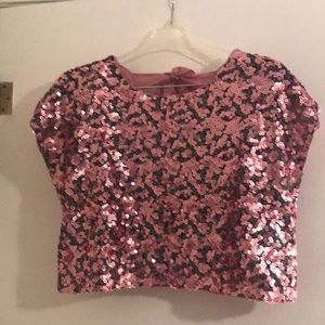 Sequenced Pink Crop Top